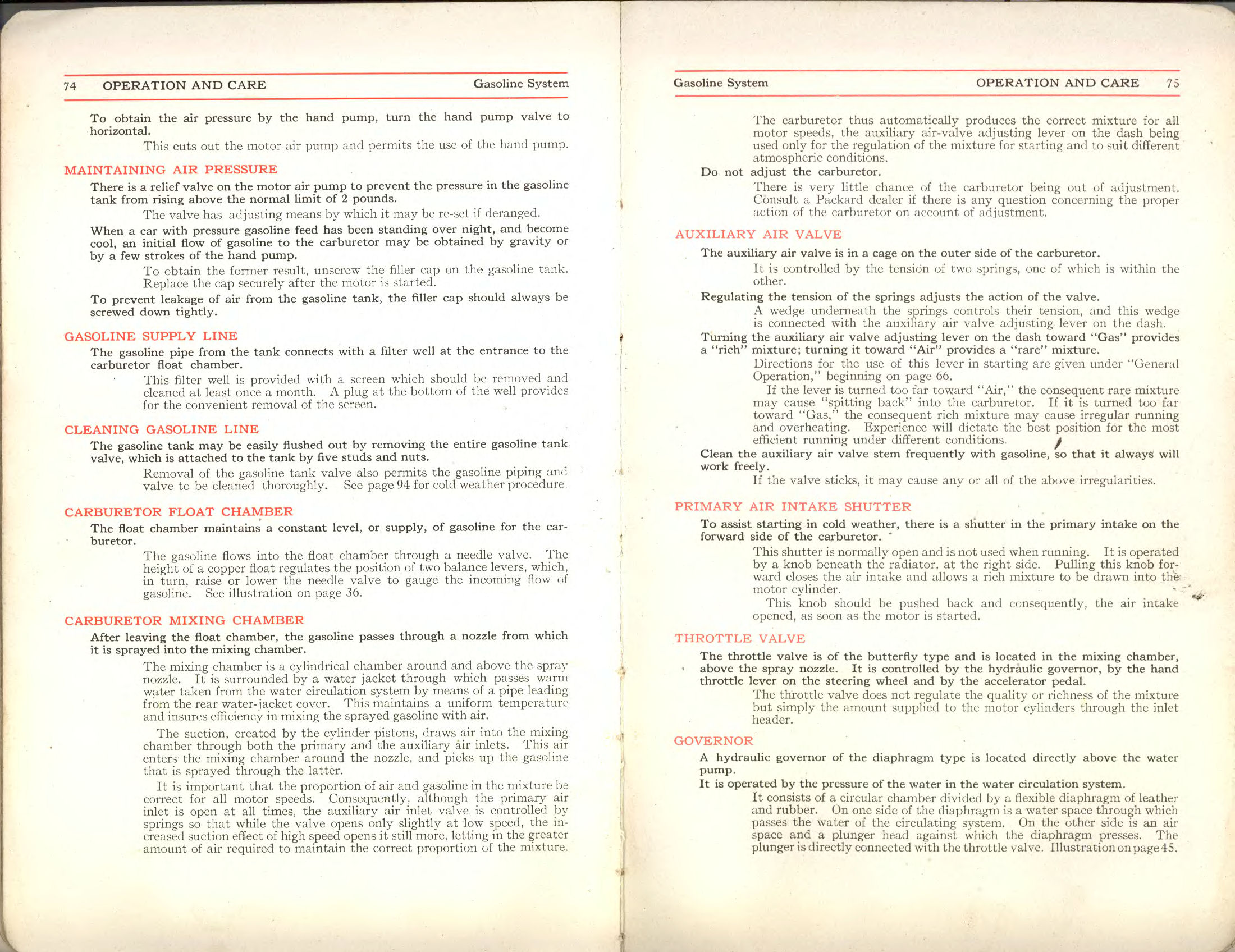 1911 Packard Owners Manual Page 22